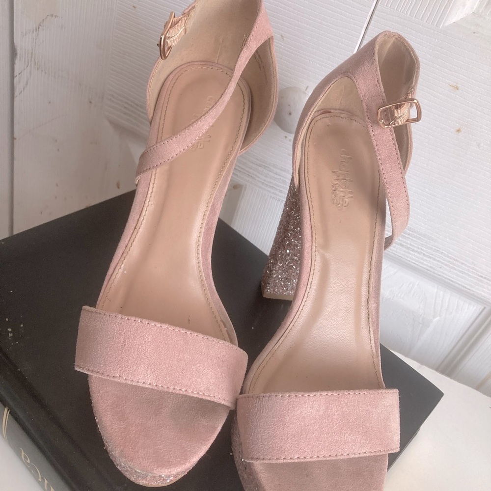 Sparkly high heel shoes